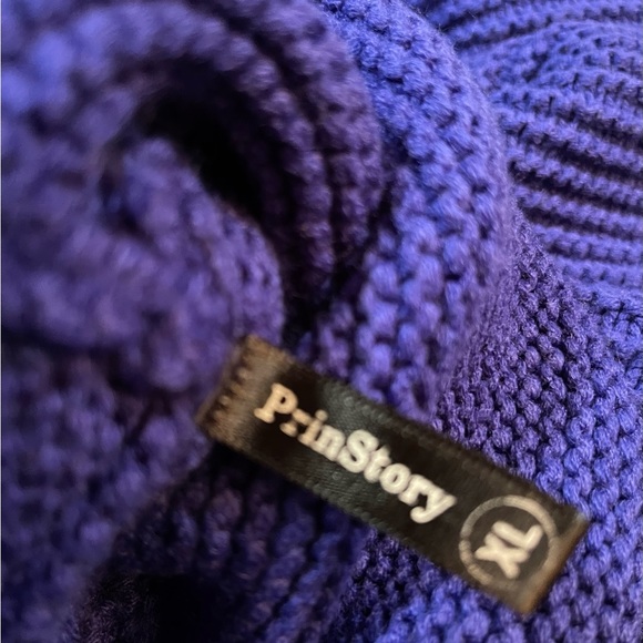 Blue knitted sweater - Picture 5 of 6